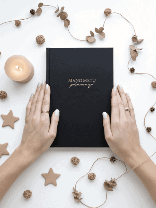 Asmeninio augimo planuoklis „MANO METŲ PLANAS“ (Juodas)